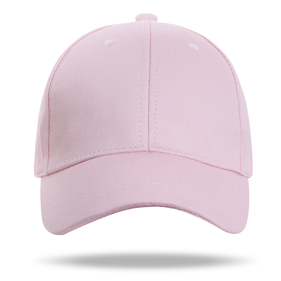 Stock Solid Color Cotton 6 Panel Cap, Double Buckle Back 21