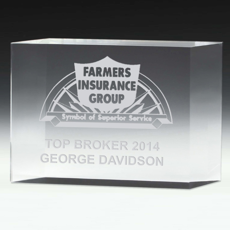 1 1/4" Thick Freestanding Acrylic Awards 10