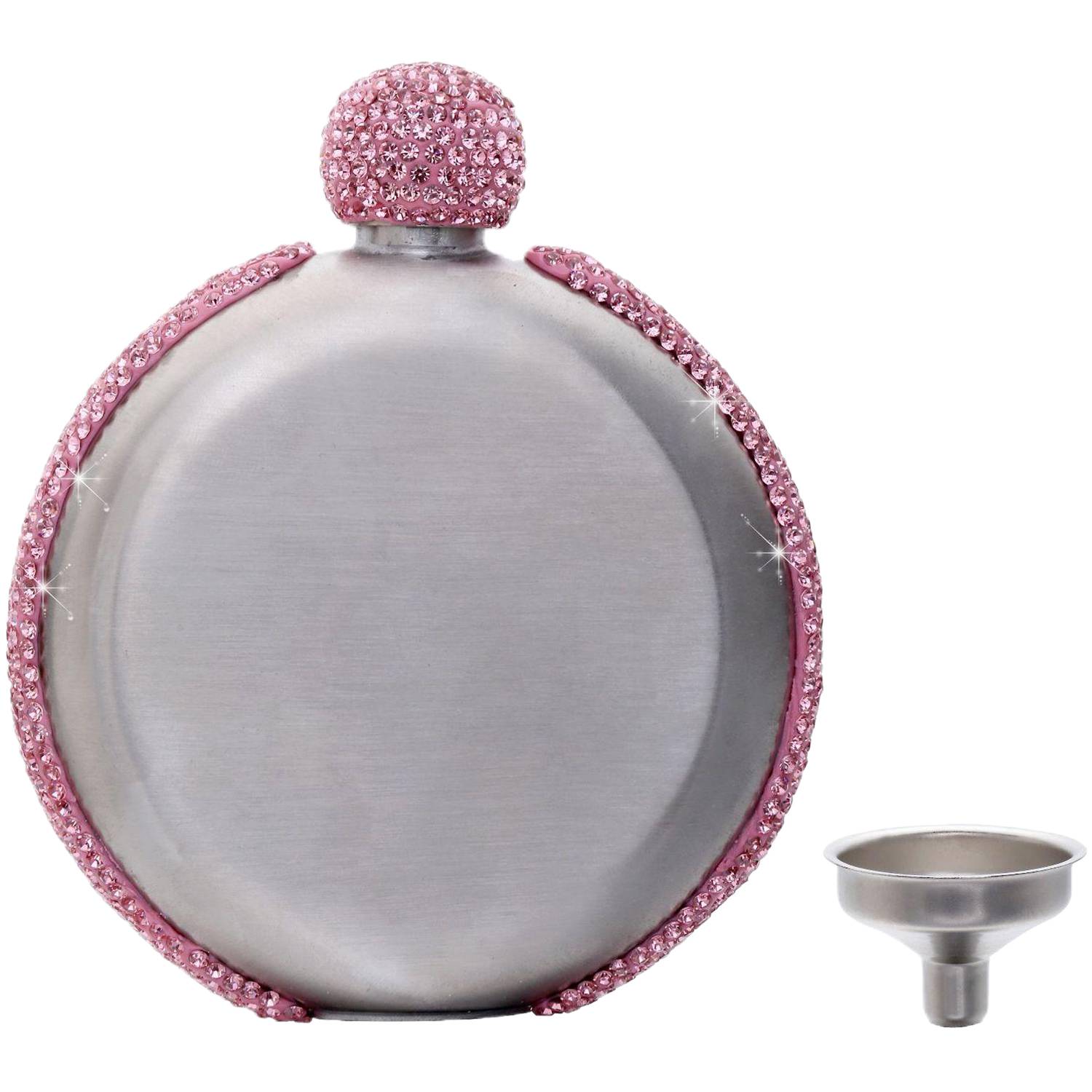 5oz Rhinestone Stainless Steel Flask w/Funnel 7