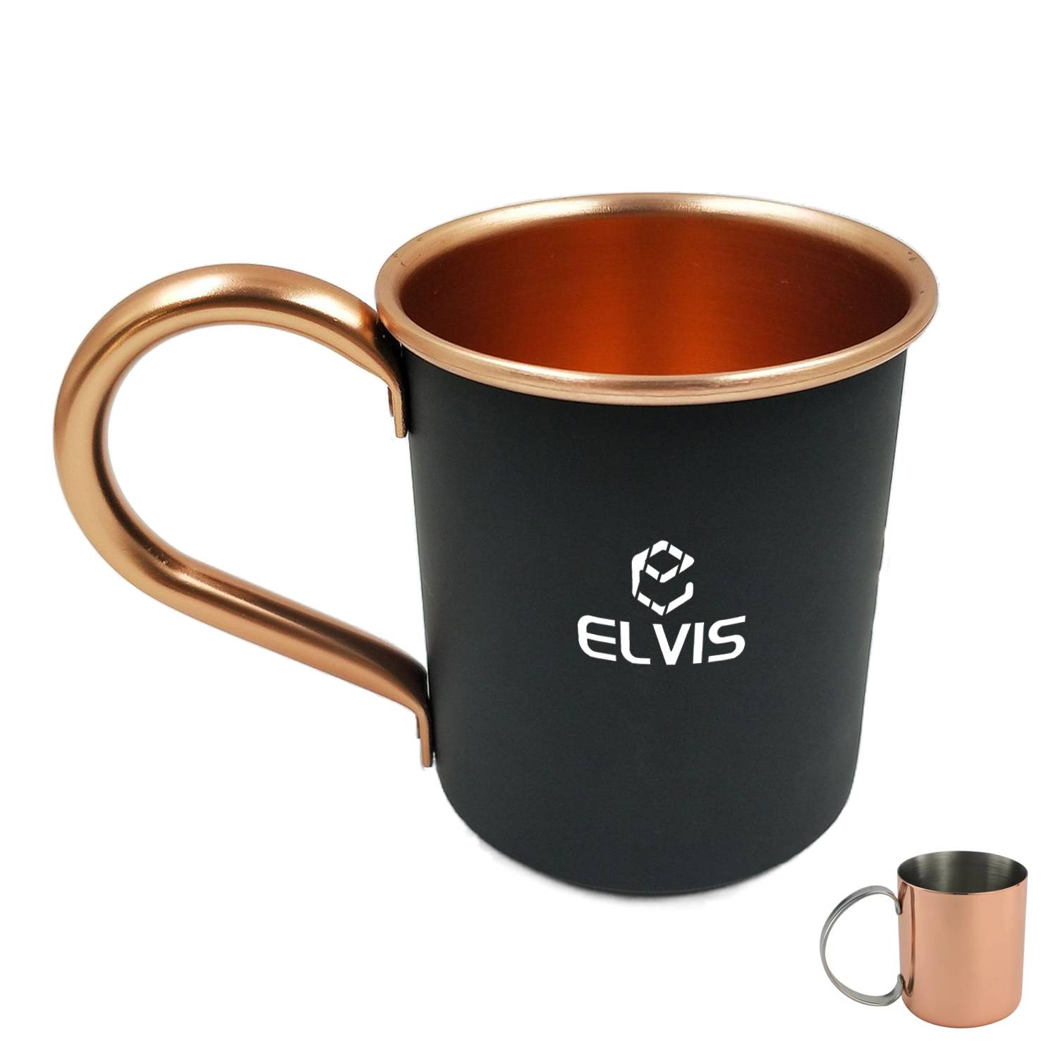 Outdoor Portable Black Spray Painted Mug 10