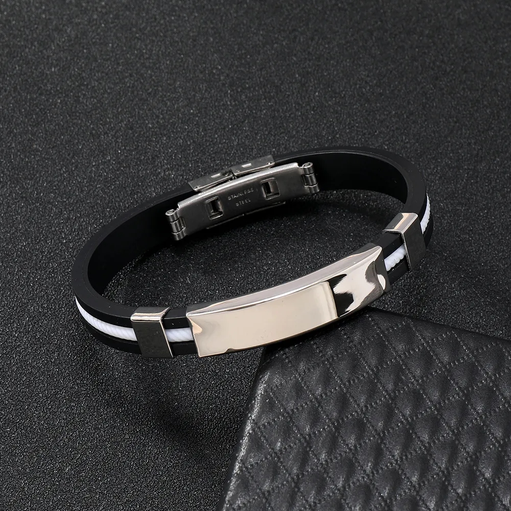 Titanium steel silicone bracelet 2