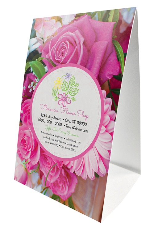 Full-color Vertical Table Tent (4" x 6")