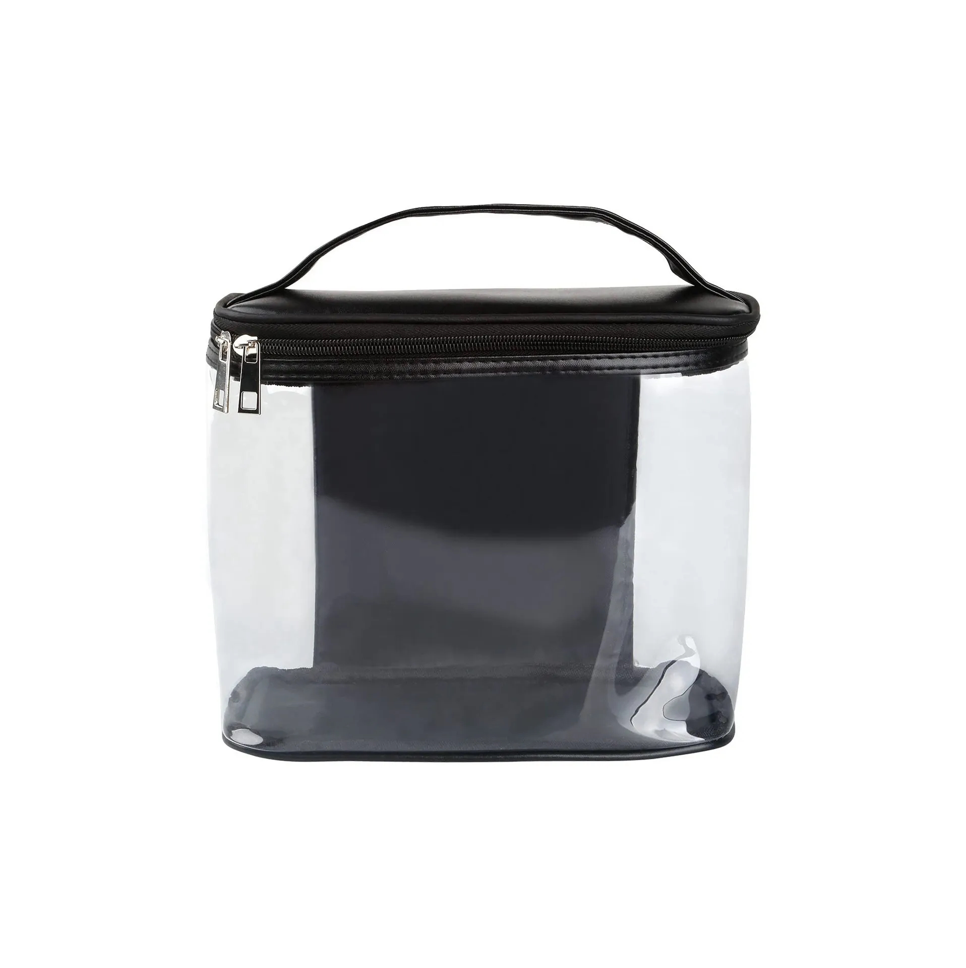 Transparent Makeup Cosmetic Bag with Zipper and Handle 1