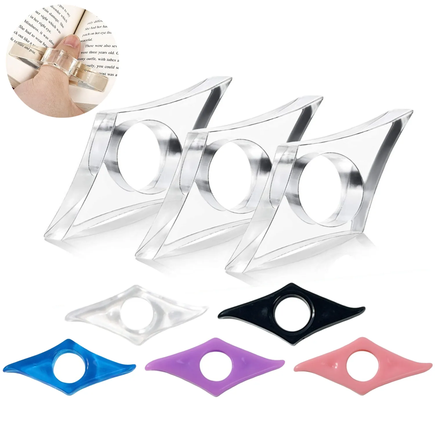 Thumb Bookmark Novel Reading Ring Accessories 1