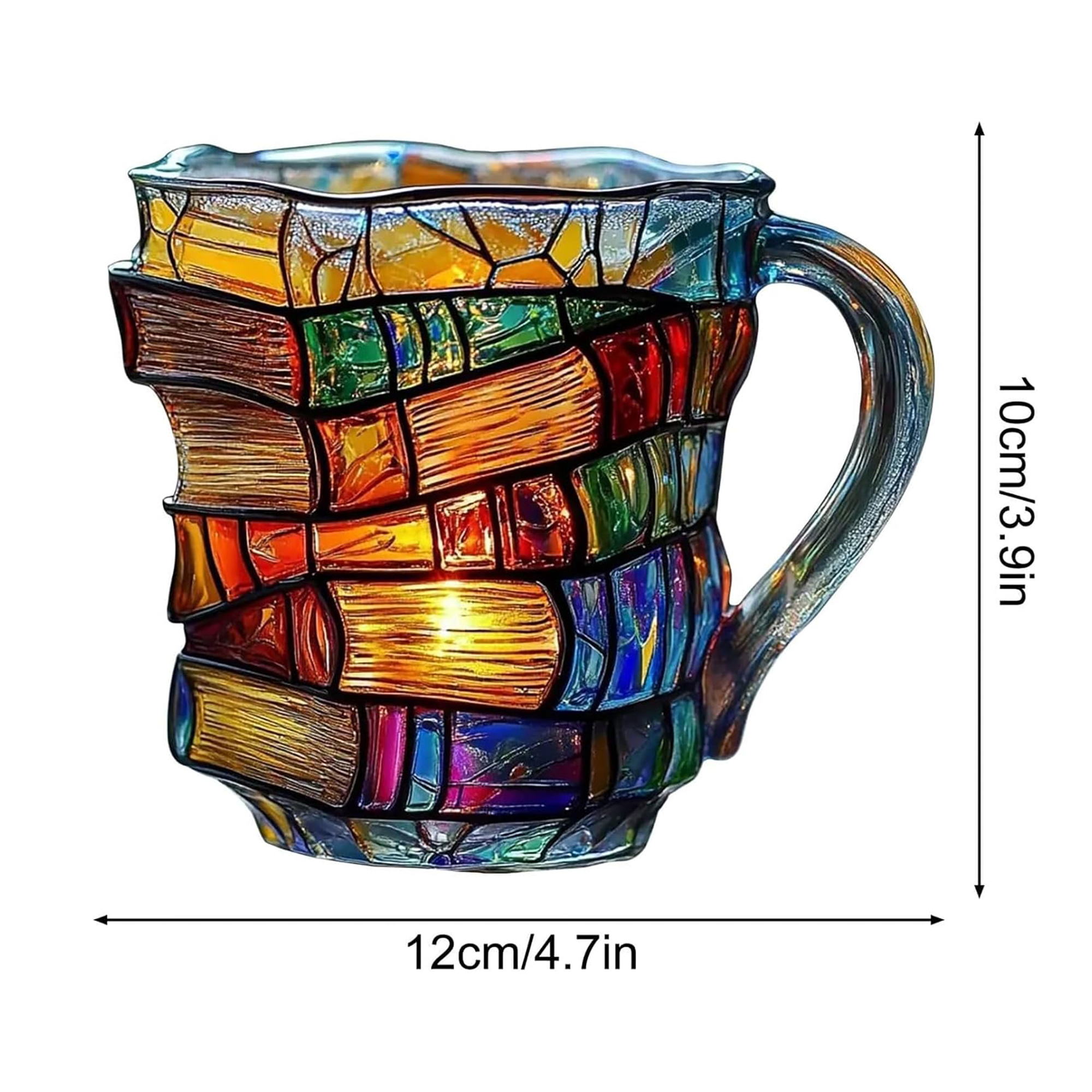 Vintage Style Book Stack Coffee Mug 3