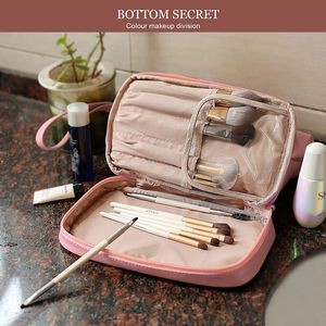 Waterproof PU Double Layers Cosmetic Bag 4