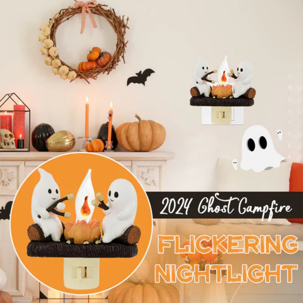 Ghost Campfire Flickering Nightlight 3