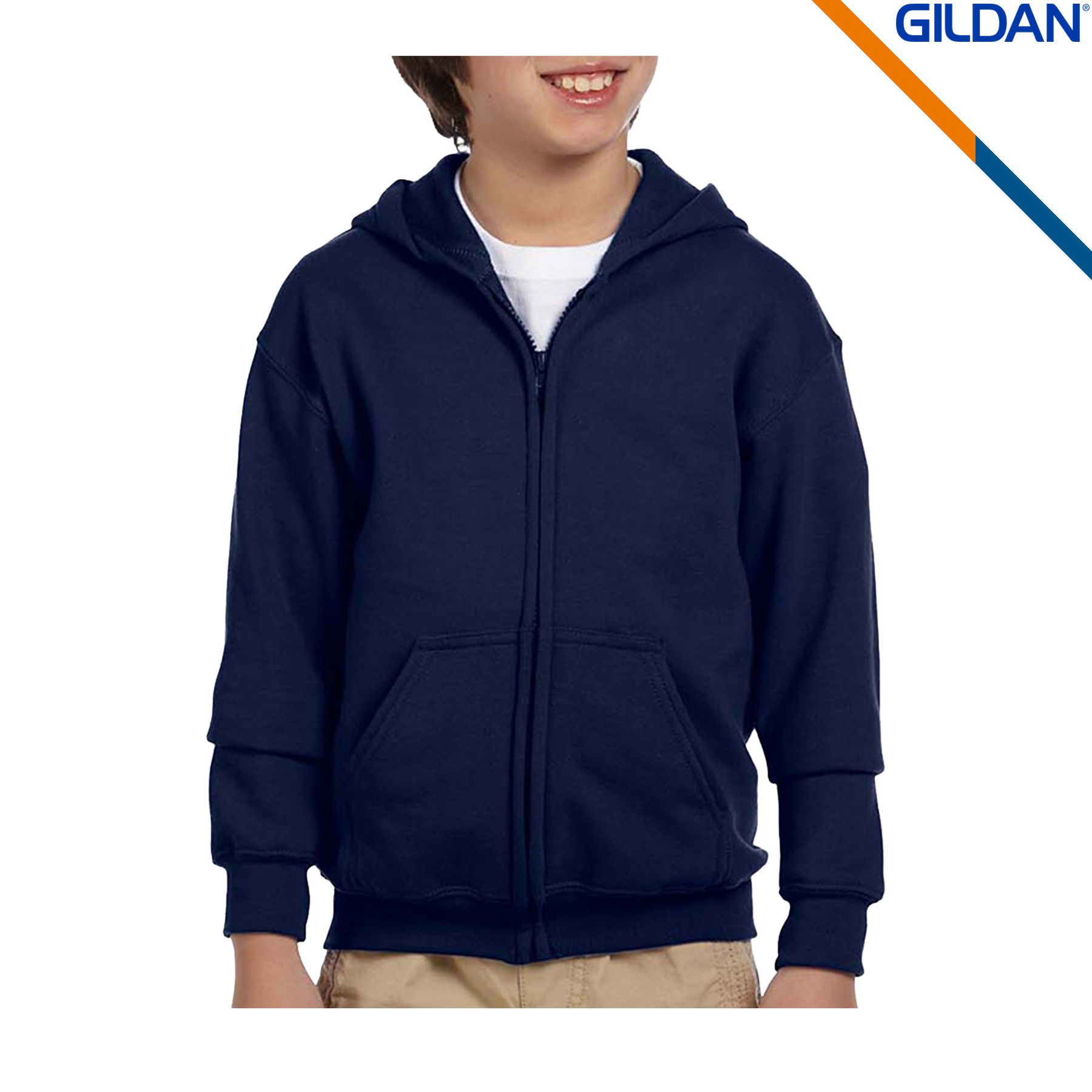 Gildan® Heavy Blend Youth Full Zipper Sweatshirts, custom hoodie or sweatshirt with logo imprint 4