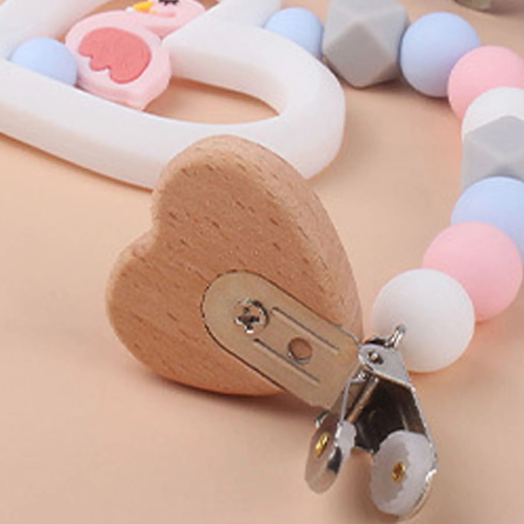 Heart Silicone Animal Pacifier Chain 15