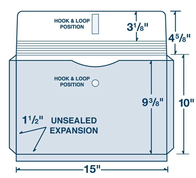 Legal Size Portfolio with Unsealed Expansion Gusset - 10" x 15" 10