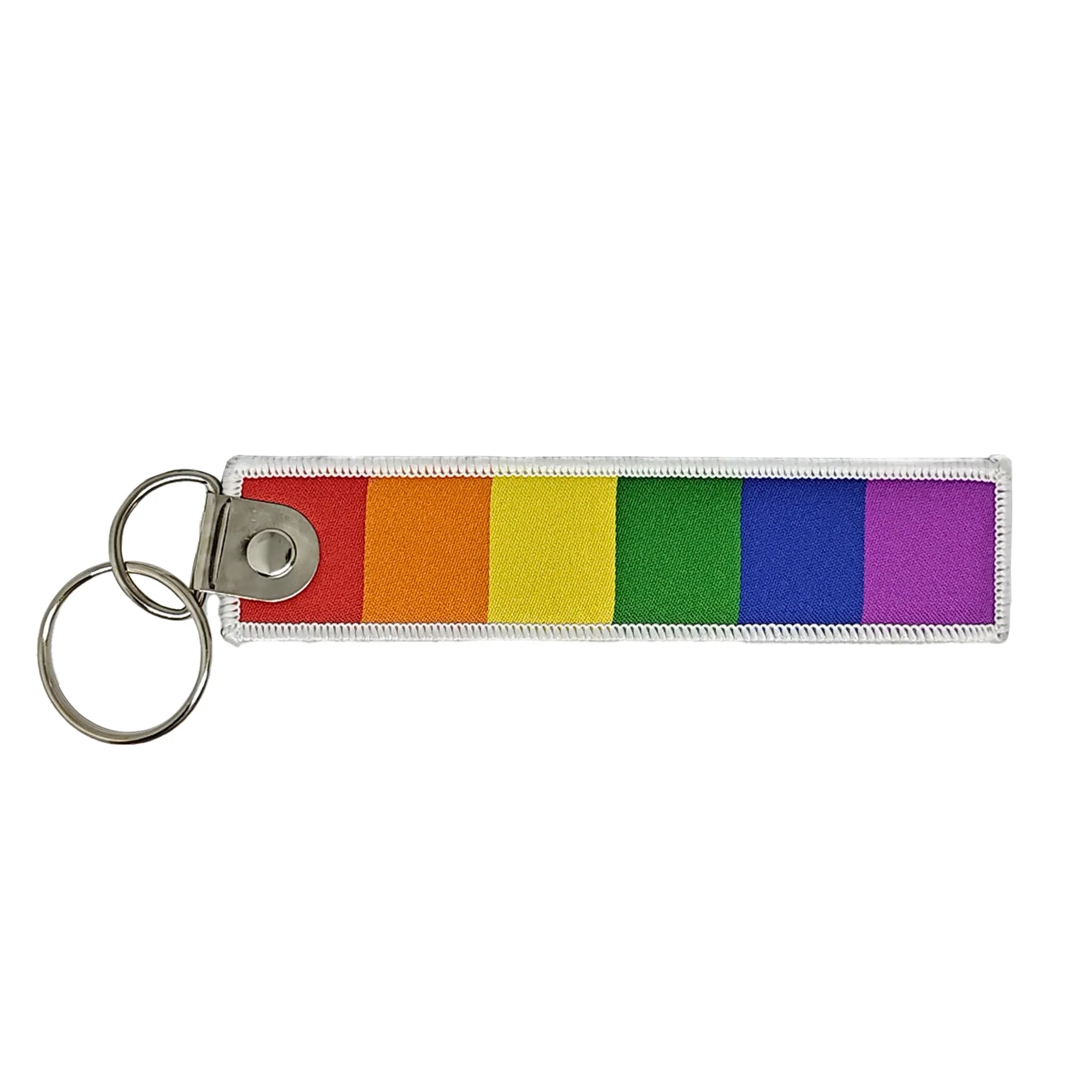 Rainbow Motorcycle Embroidery Keytag 4