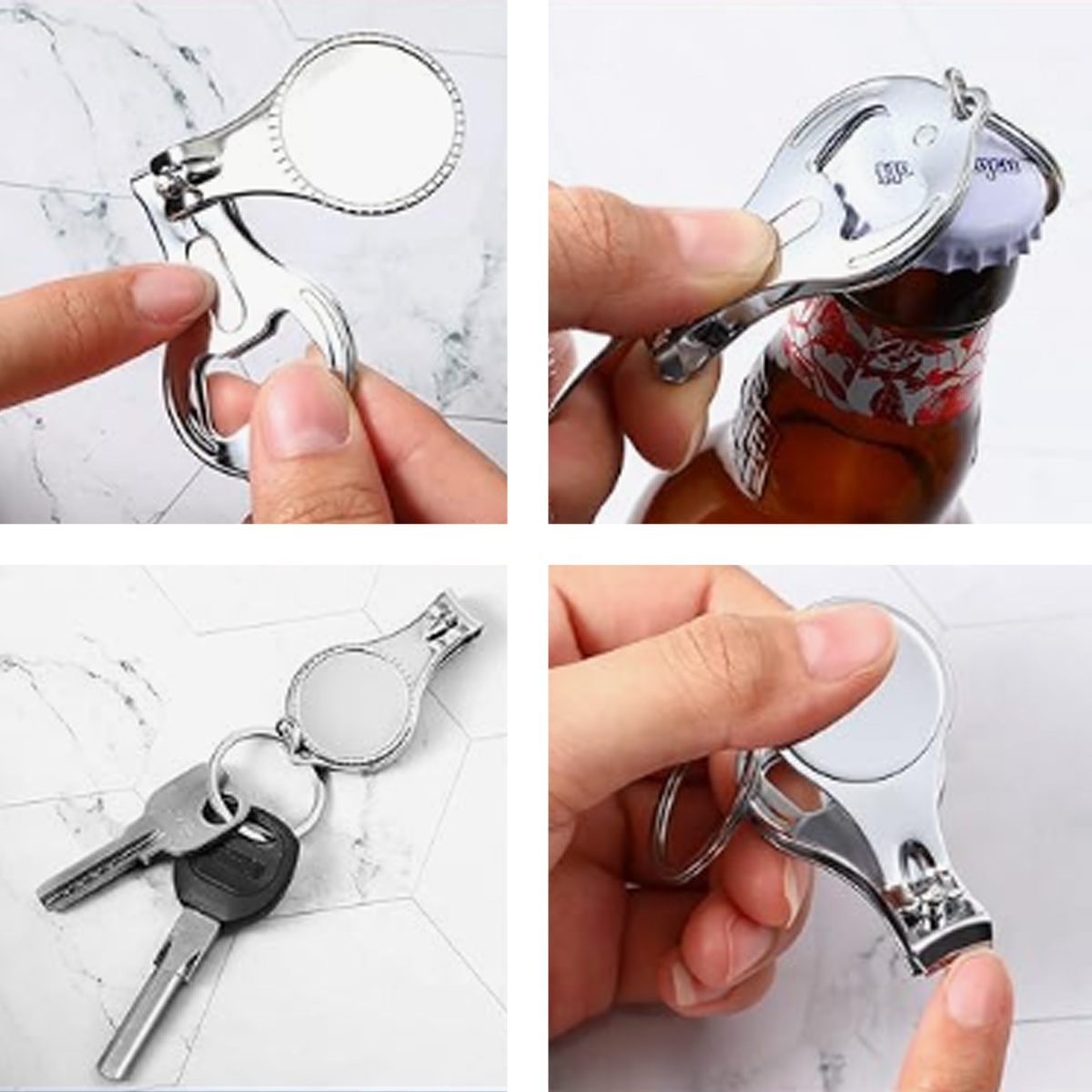 Metal Nail Clipper Keychain with Custom Logo Area 3