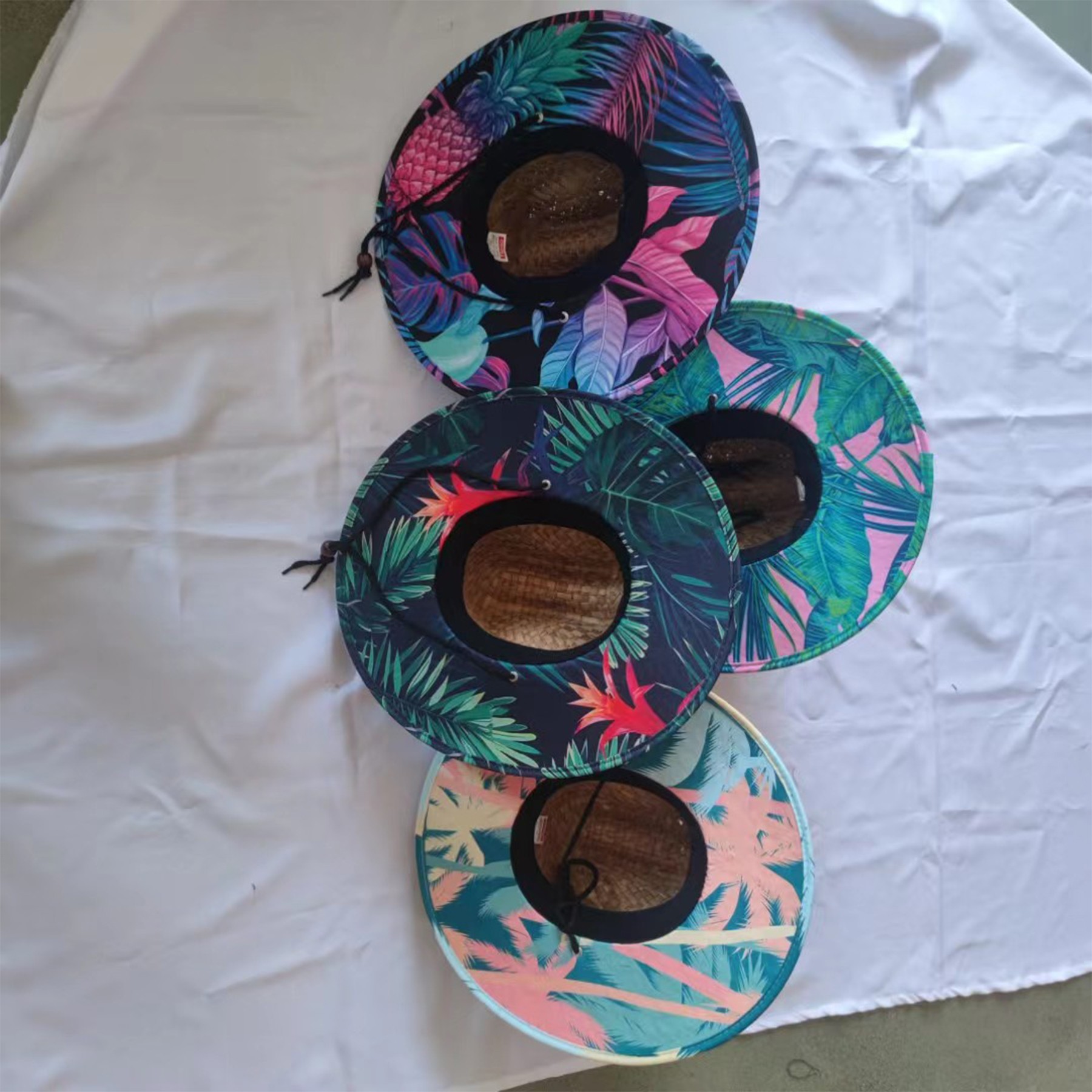 Customizable Bottom Cloth Printing Summer Straw Hat 8