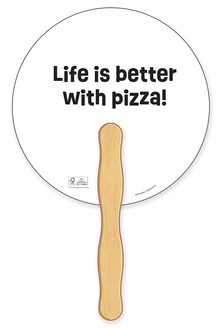 HAND FANS - Full Color, Round Shaped Hand Fan 8