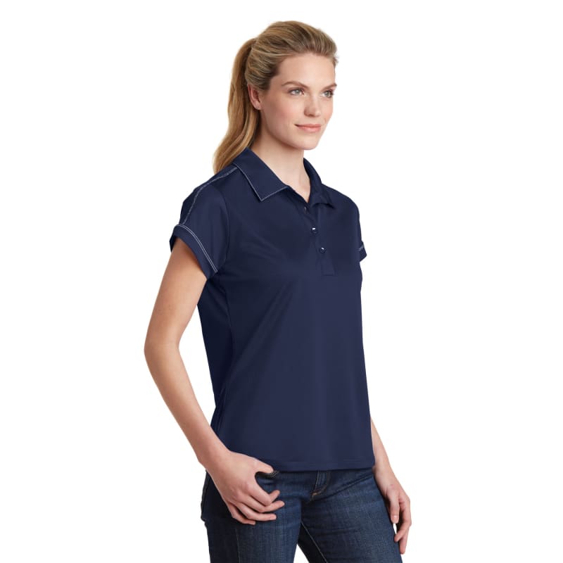 Sport-Tek Women's Contrast Stitch Micropique Sport-Wick Polo. 32