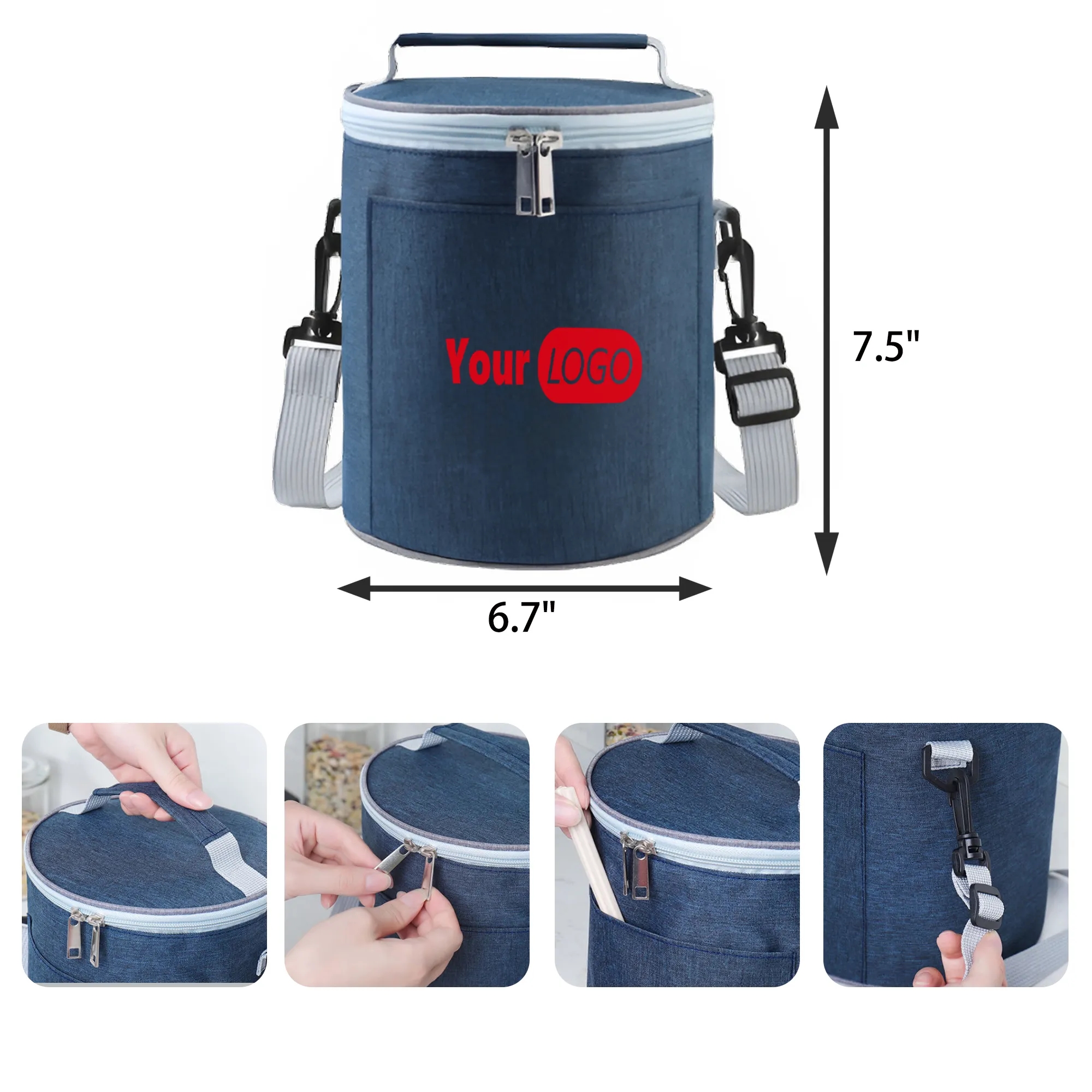 MOQ 50 PCS Cylindrical Insulation Handbag 2