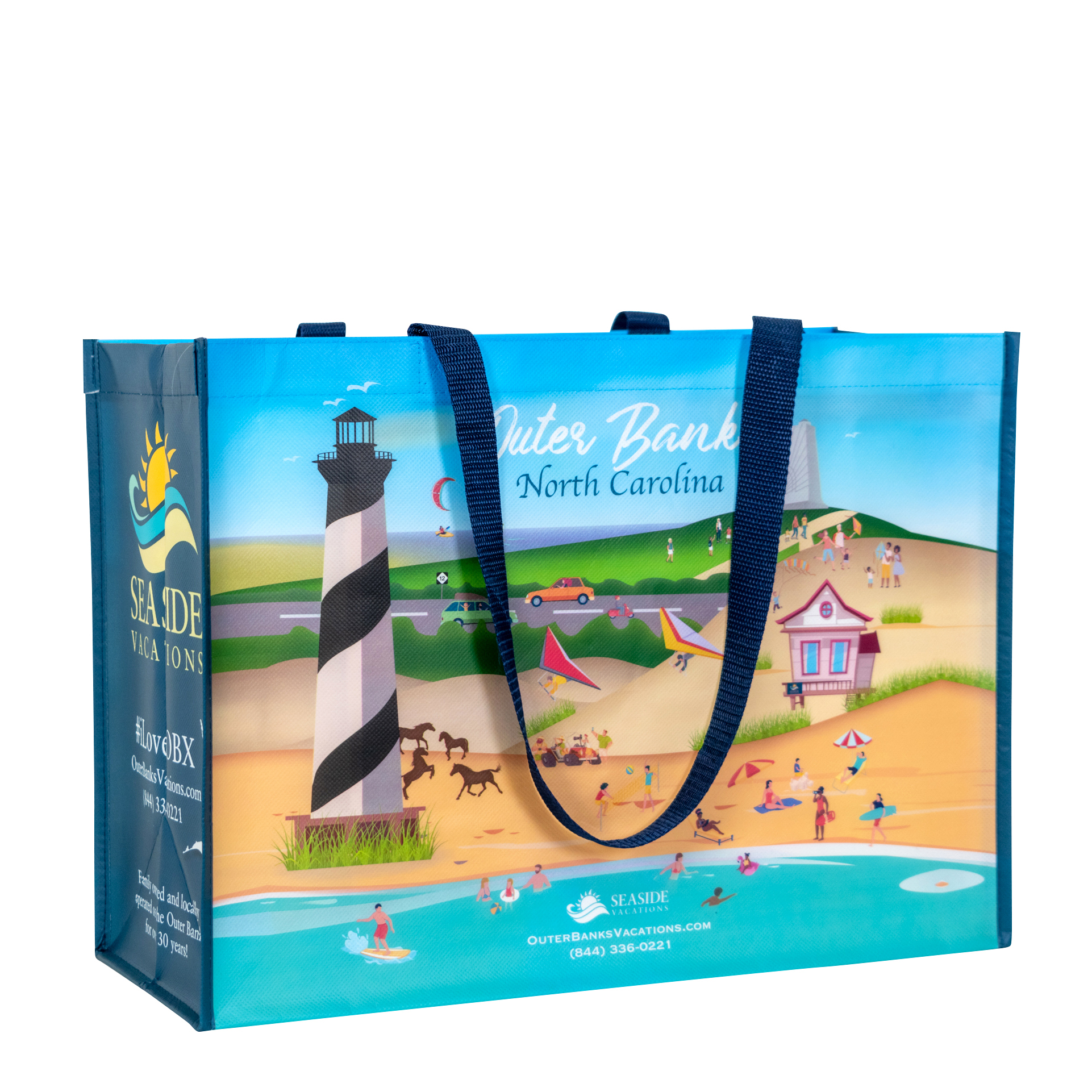 Custom Full-Color Laminated Non-Woven Promotional Tote Bag 18"x13"x7.5" 1