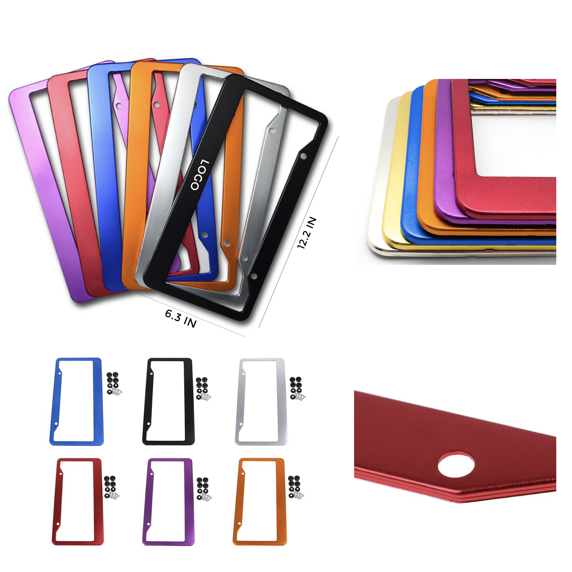 MOQ 10 PCS Metal License Plate Frames 2