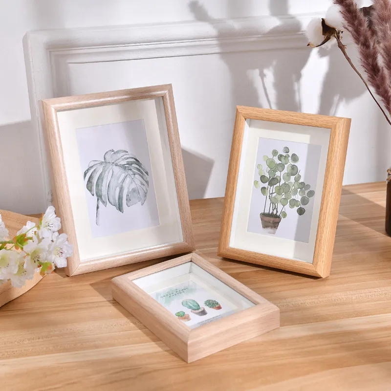 5x7inch Wooden Picture Frames for Tabletop and Wall Mounting 3