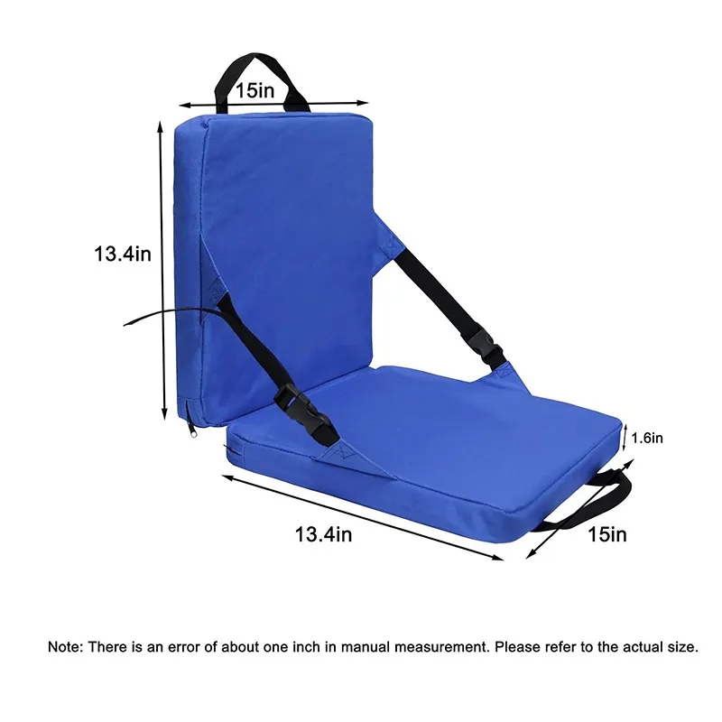 1.6" Thick Padding Portable Stadium Seat Cushion with Back S 7