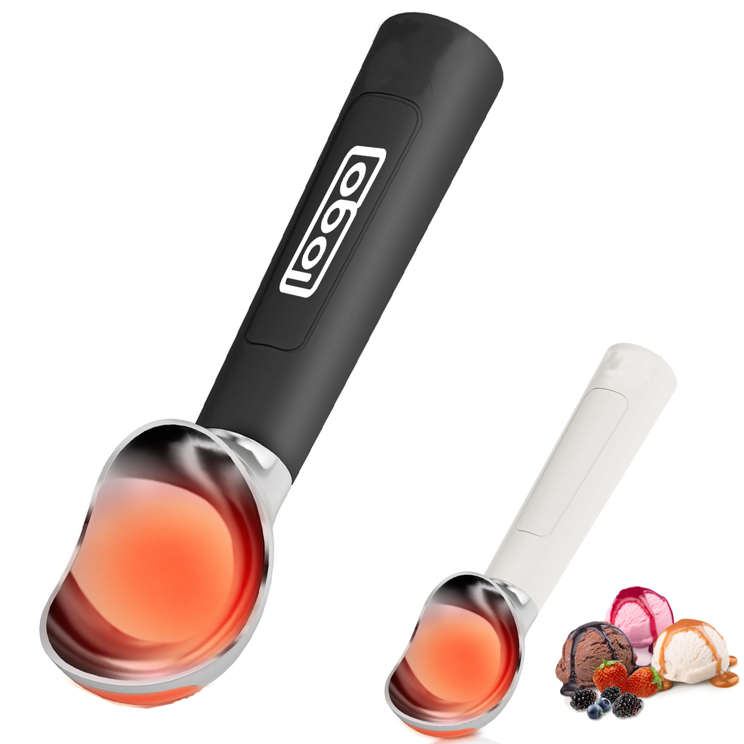 Heated Ice Cream Scoop - Stainless Steel & Ergonomic 2