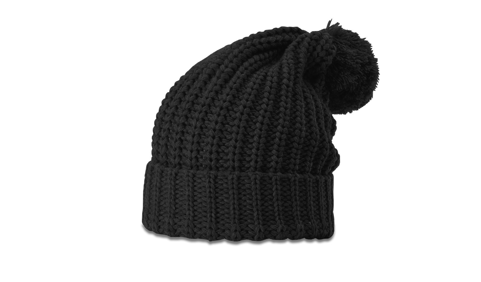  Chunk Cable Beanie with Cuff & Pom 10