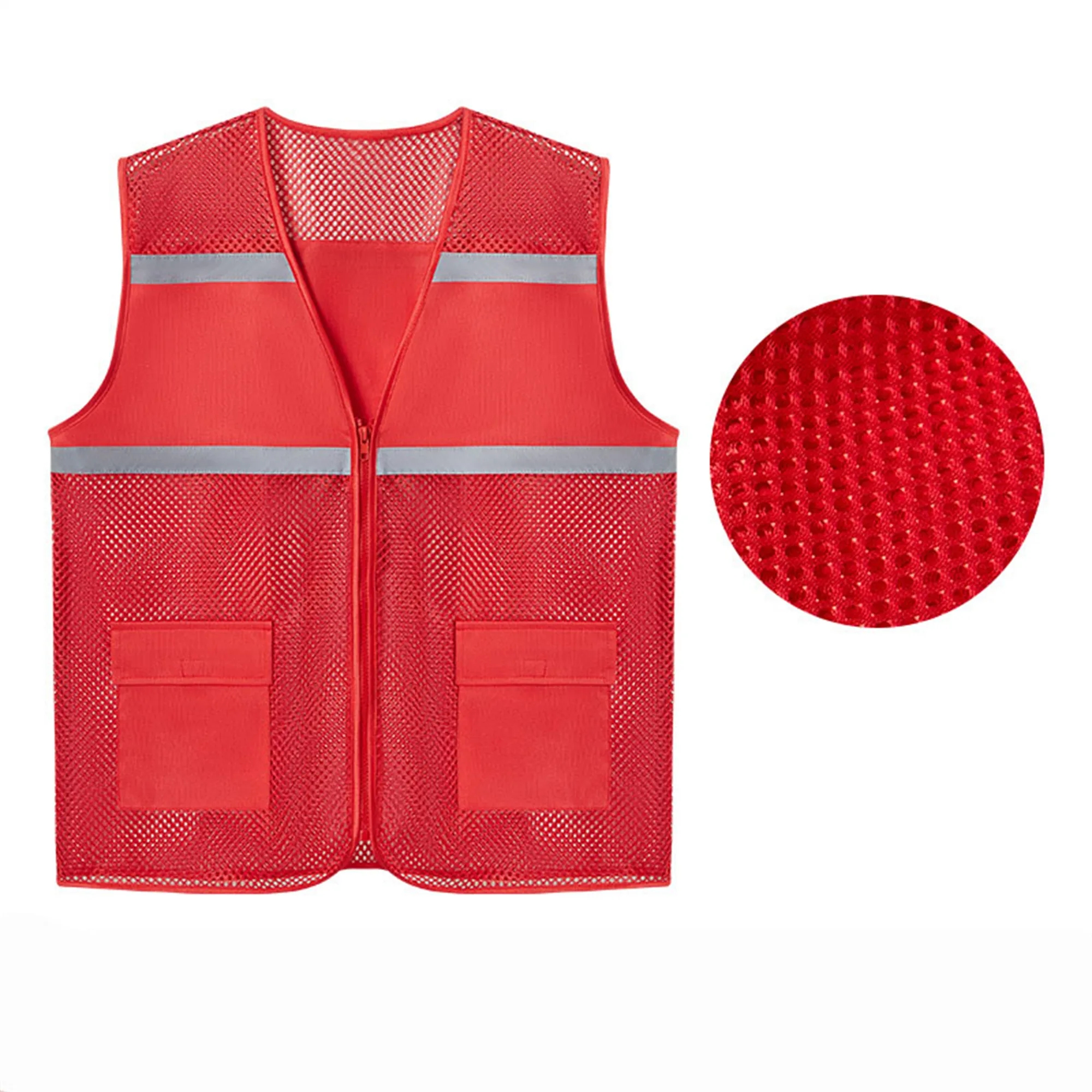 High Visibility Strips Reflective Mesh Vest 2