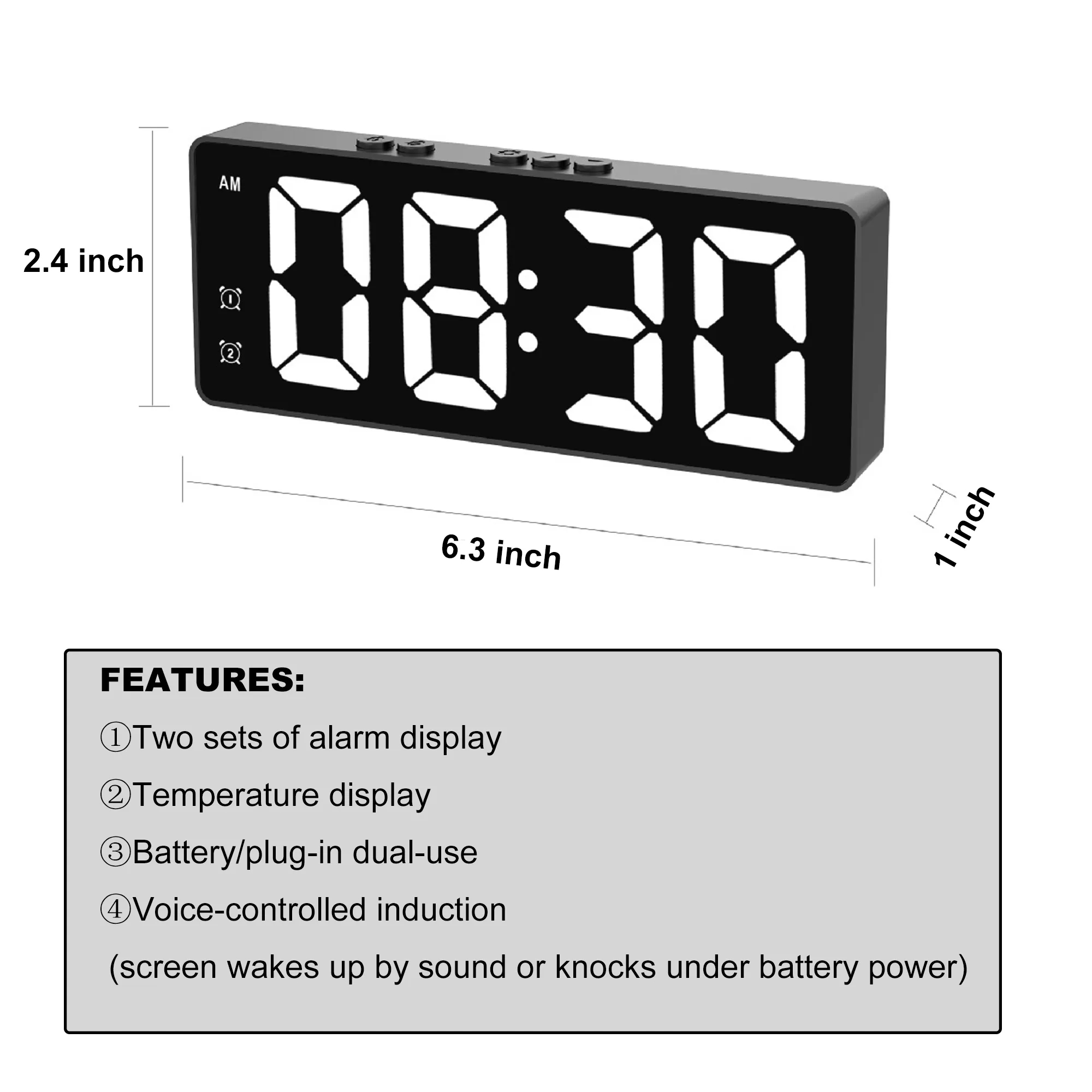 Duo-Power Digital Alarm Clock 4