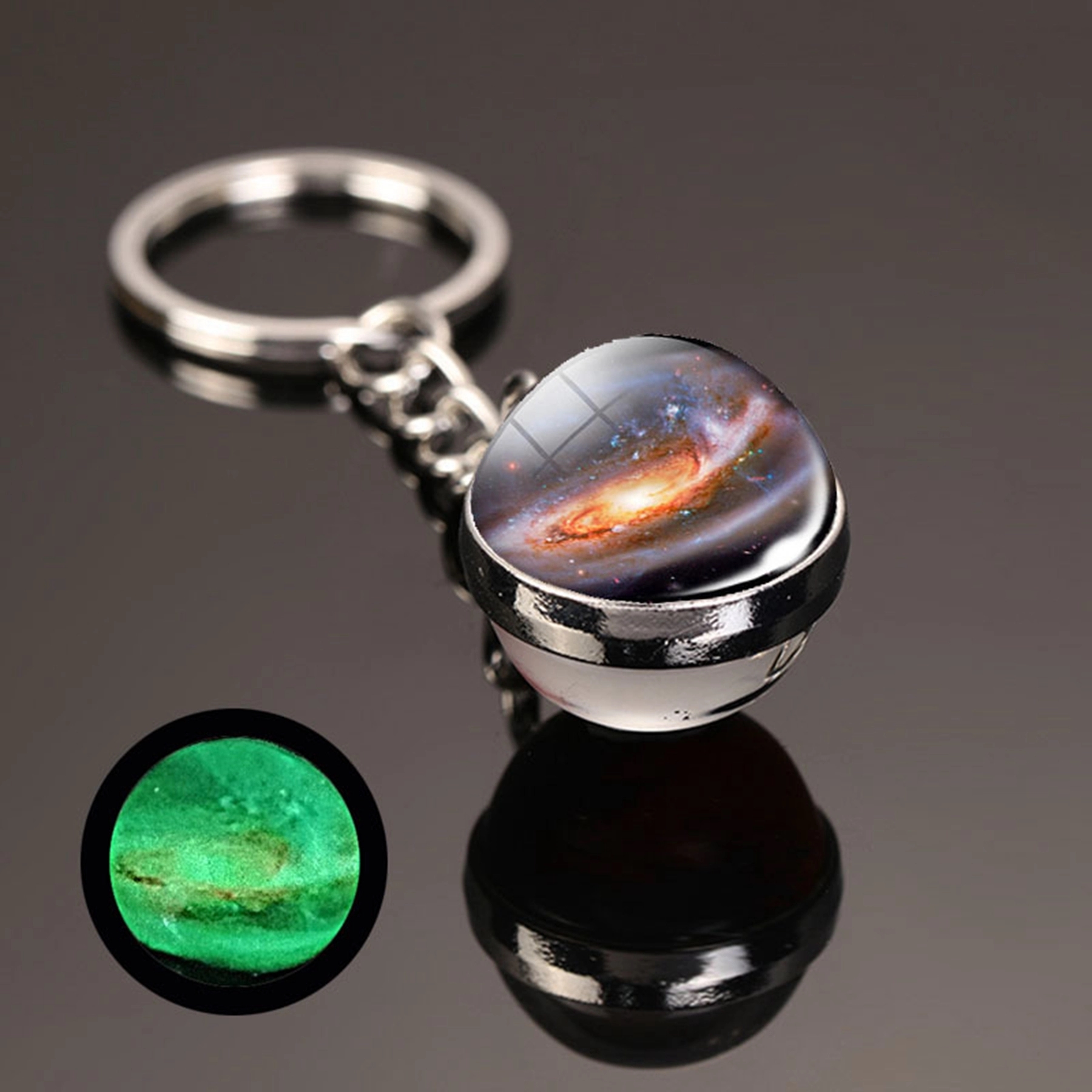 Glow in the Dark Crystal Ball Key Chain 4