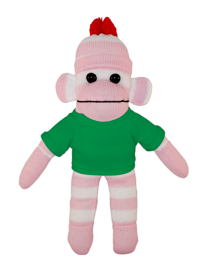Pink Sock Monkey with Tee 5