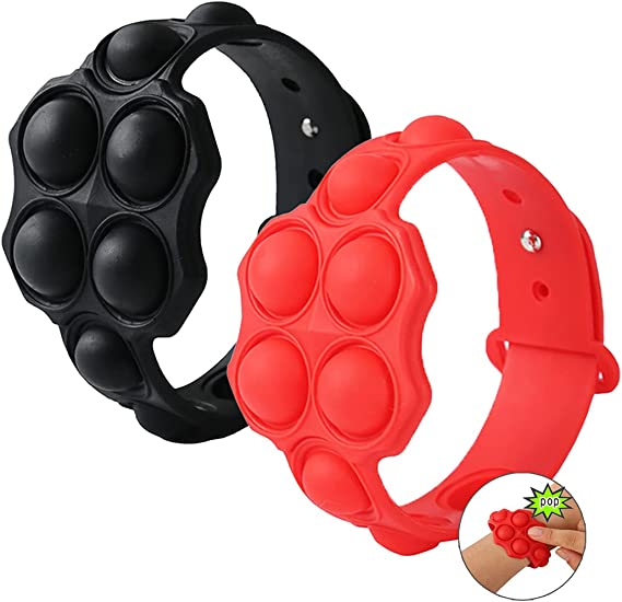 Push Pop Bubble Sensory Fidget Hand Finger Press Silicone Bracelet / Adjustable Buckle 6