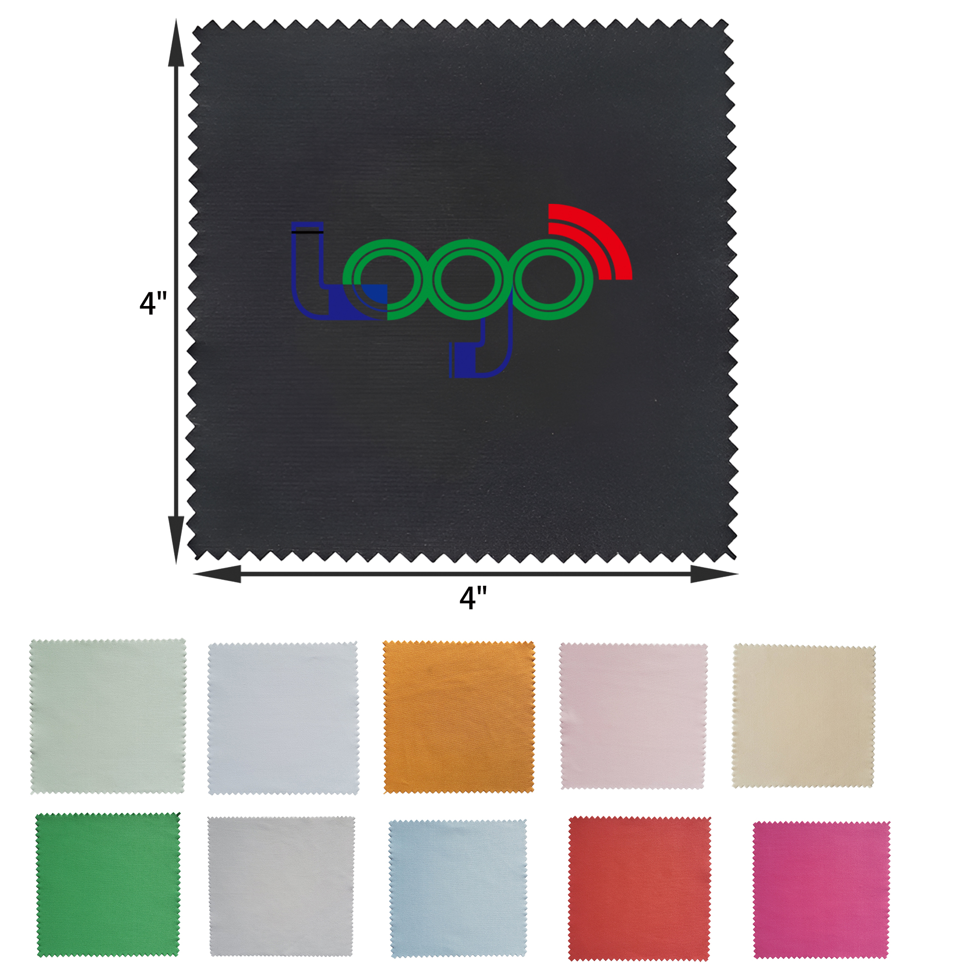 Soft 4"x4" Microfiber Glasses Cleaning Wipe 12