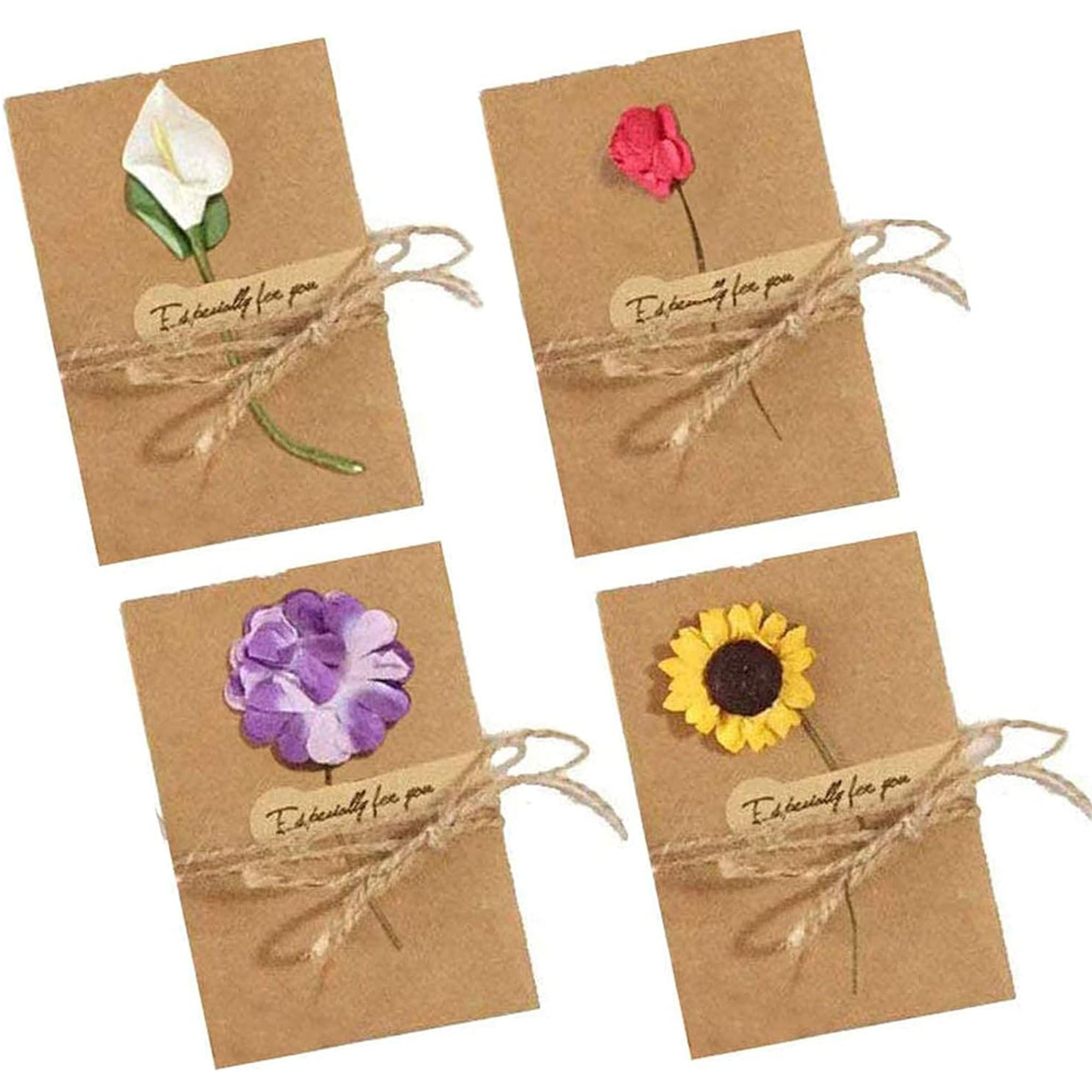 Vintage Kraft Handmade Blank Thank You Note Card 1