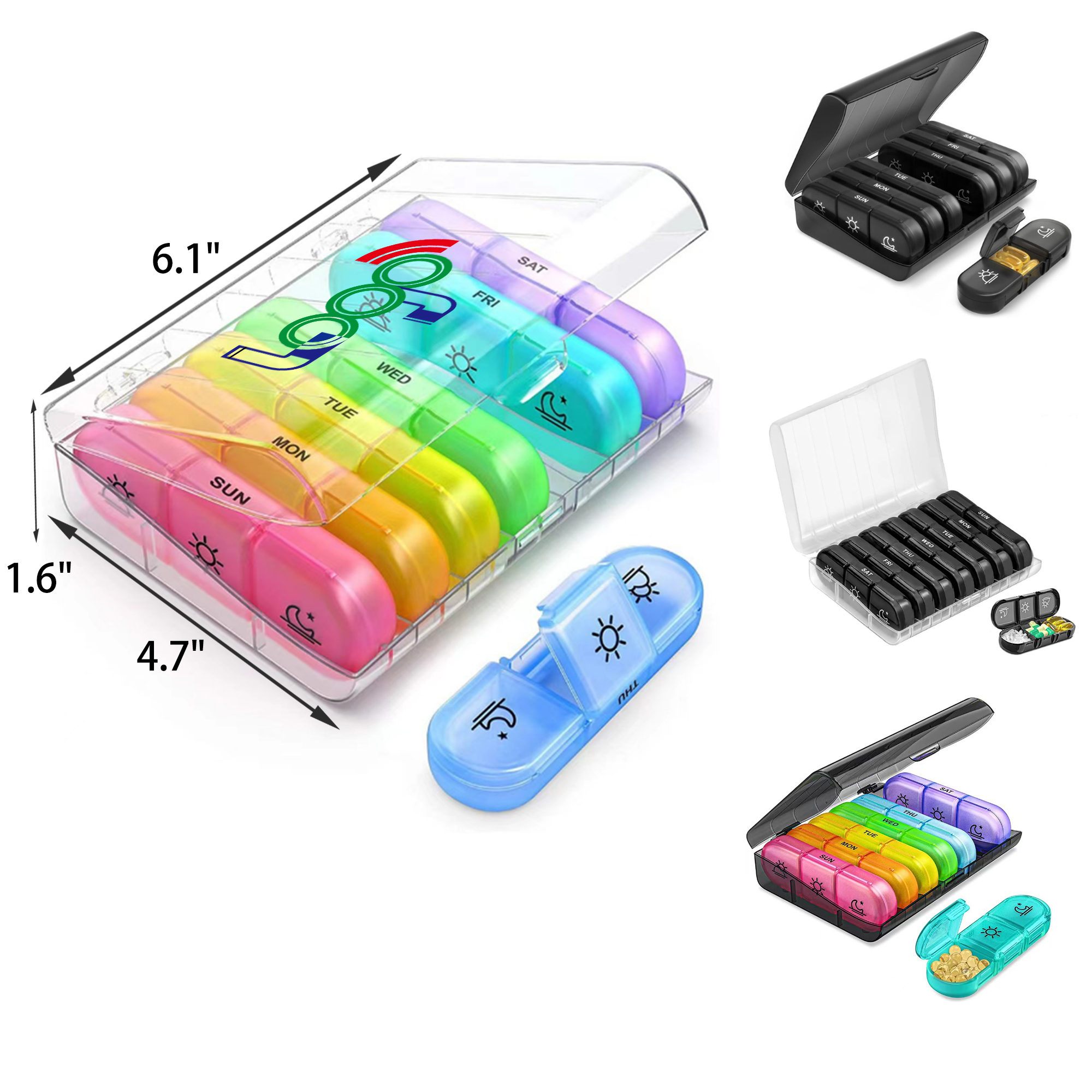Hygienic 3 Cell Portable Weekly Medicine Box 1