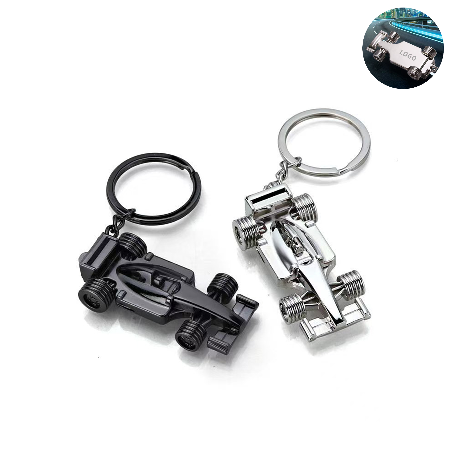 3D Race Car Keychain 2
