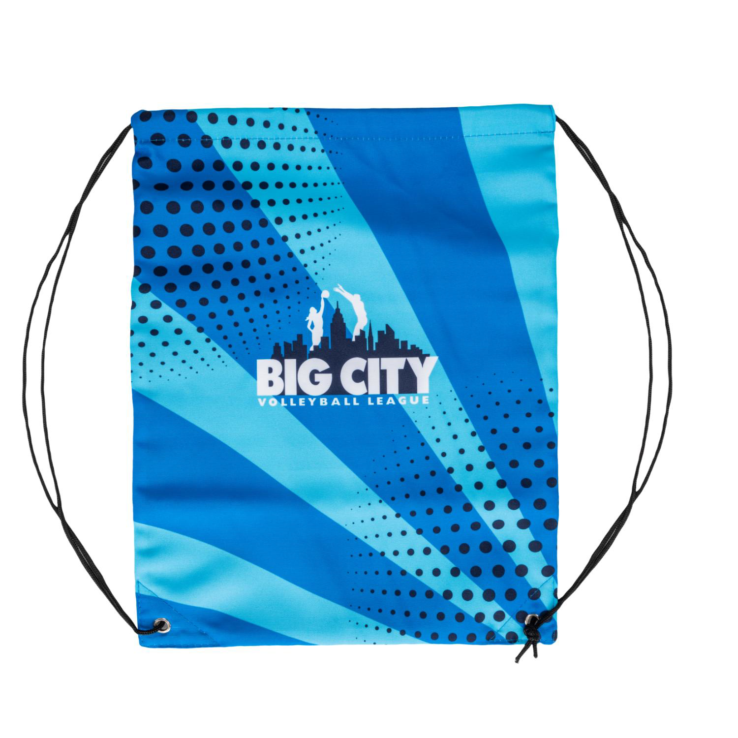 6 Oz Sublimated Poly Canvas Drawstring Backpack w/ Zip Pocket (14" x 18") 1
