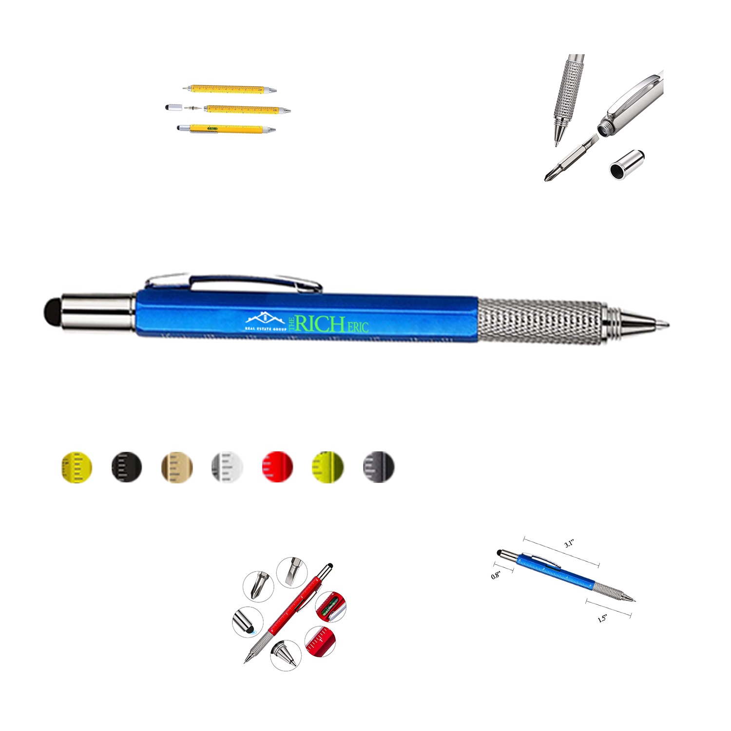 6-in-1 Multitool Pen with Screwdriver and Ruler 1