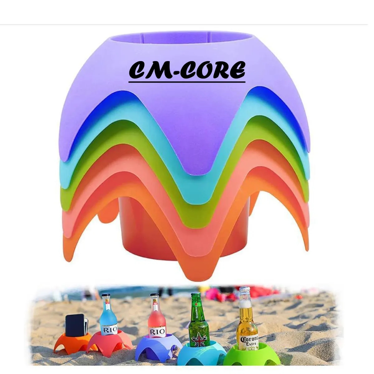 Beach Drink Cup Holder Sand Coasters 2