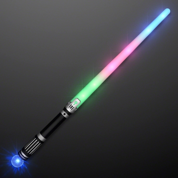 Short Saber Light Staff with Crystal Ball Handle 3