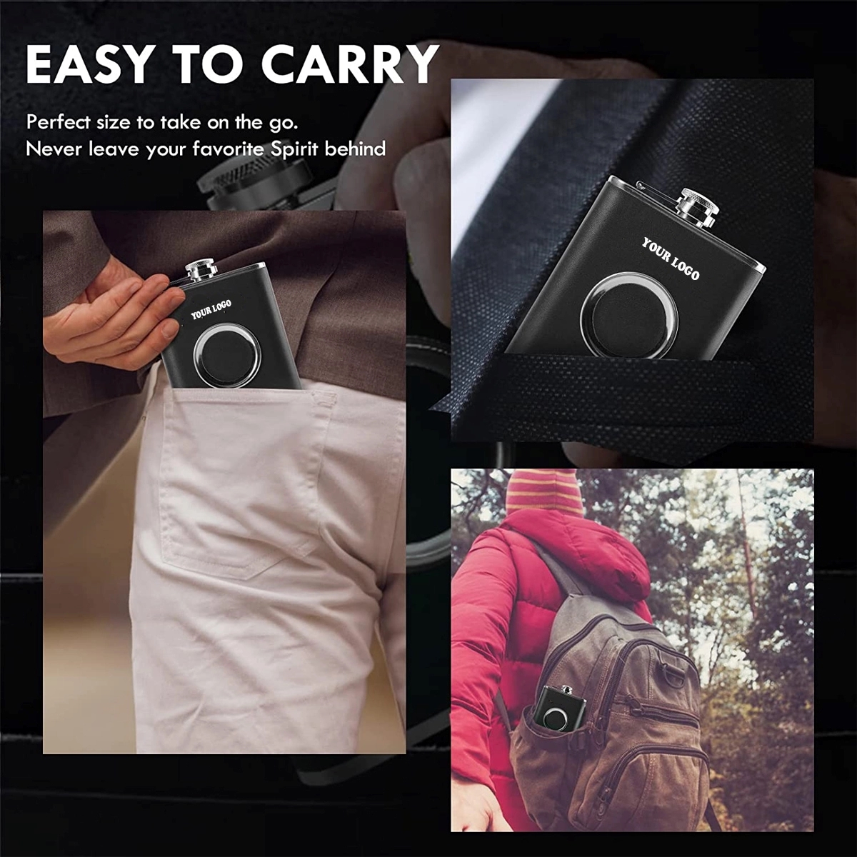 Whiskey Hip Flask With Collapsible Shot Glass & Funnel 4