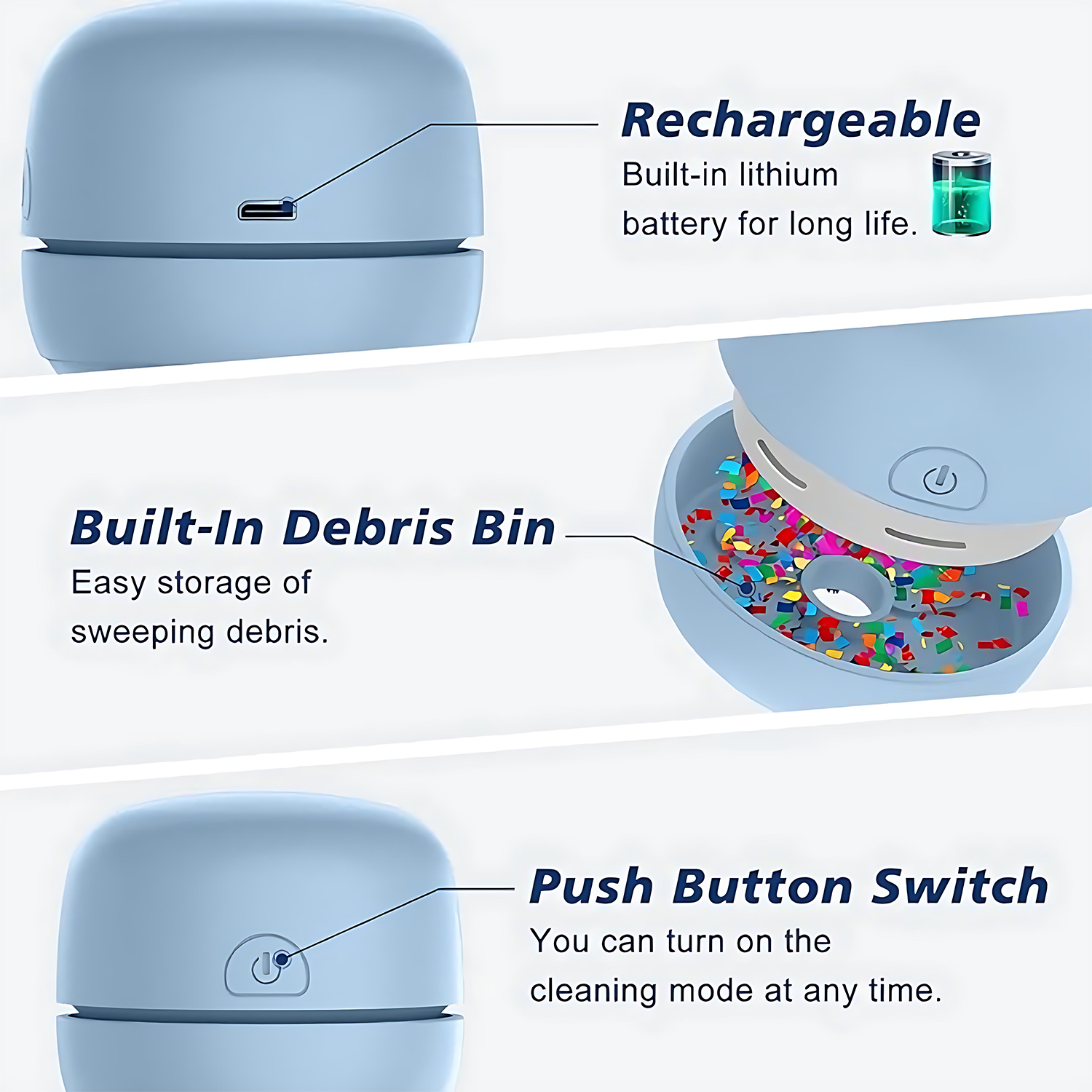 Mini Wireless Desktop Vacuum Cleaner 9