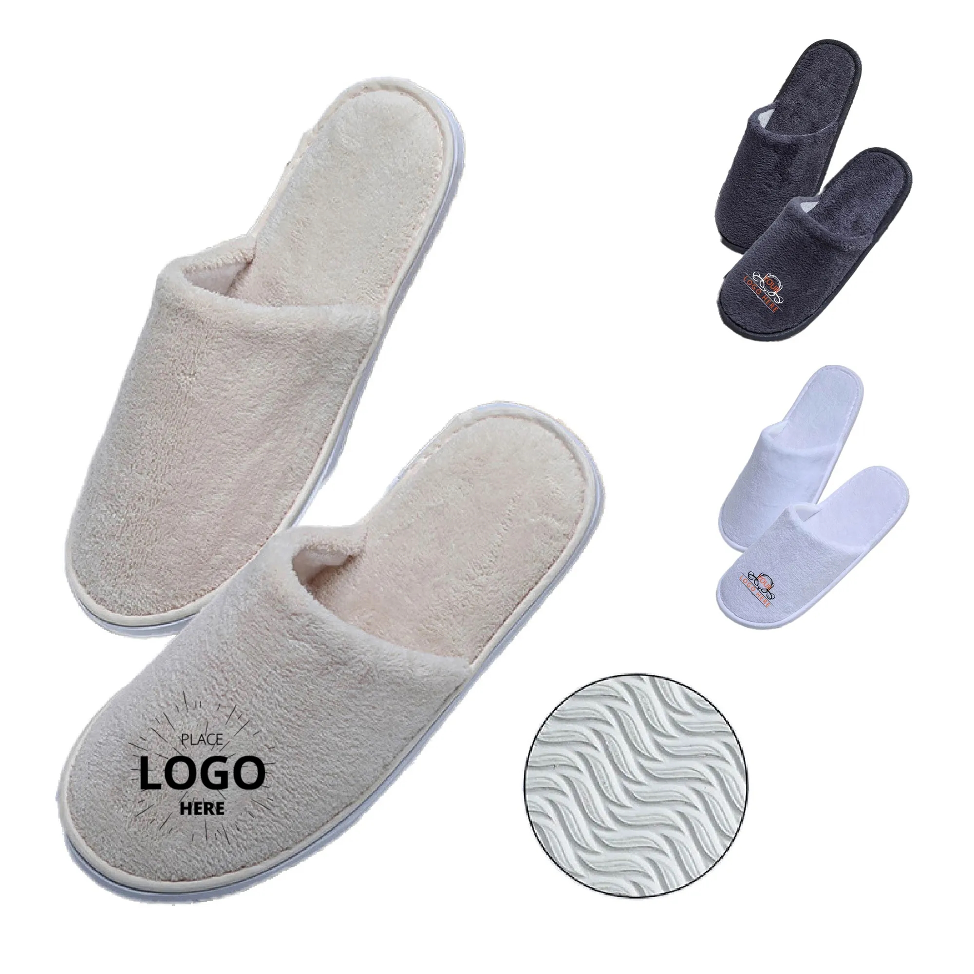 Velvet Non-Slip Travel Slippers 2