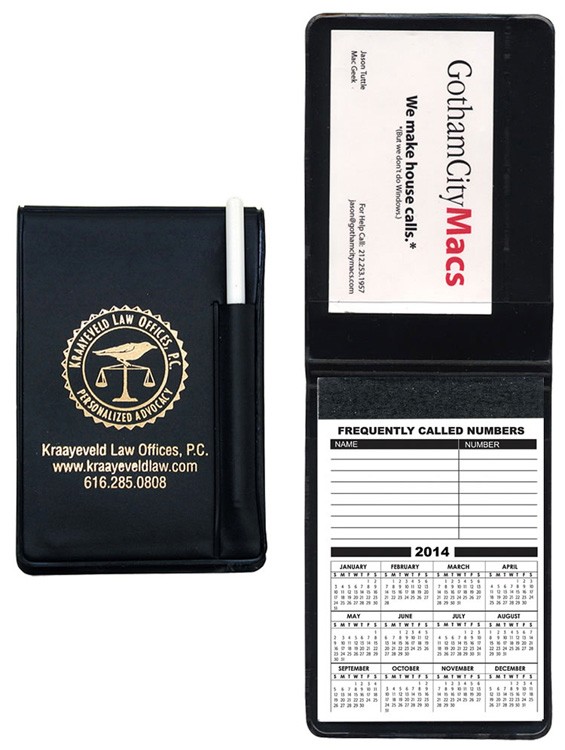 Standard Vinyl 30-Page Memo Book with White Pen 4