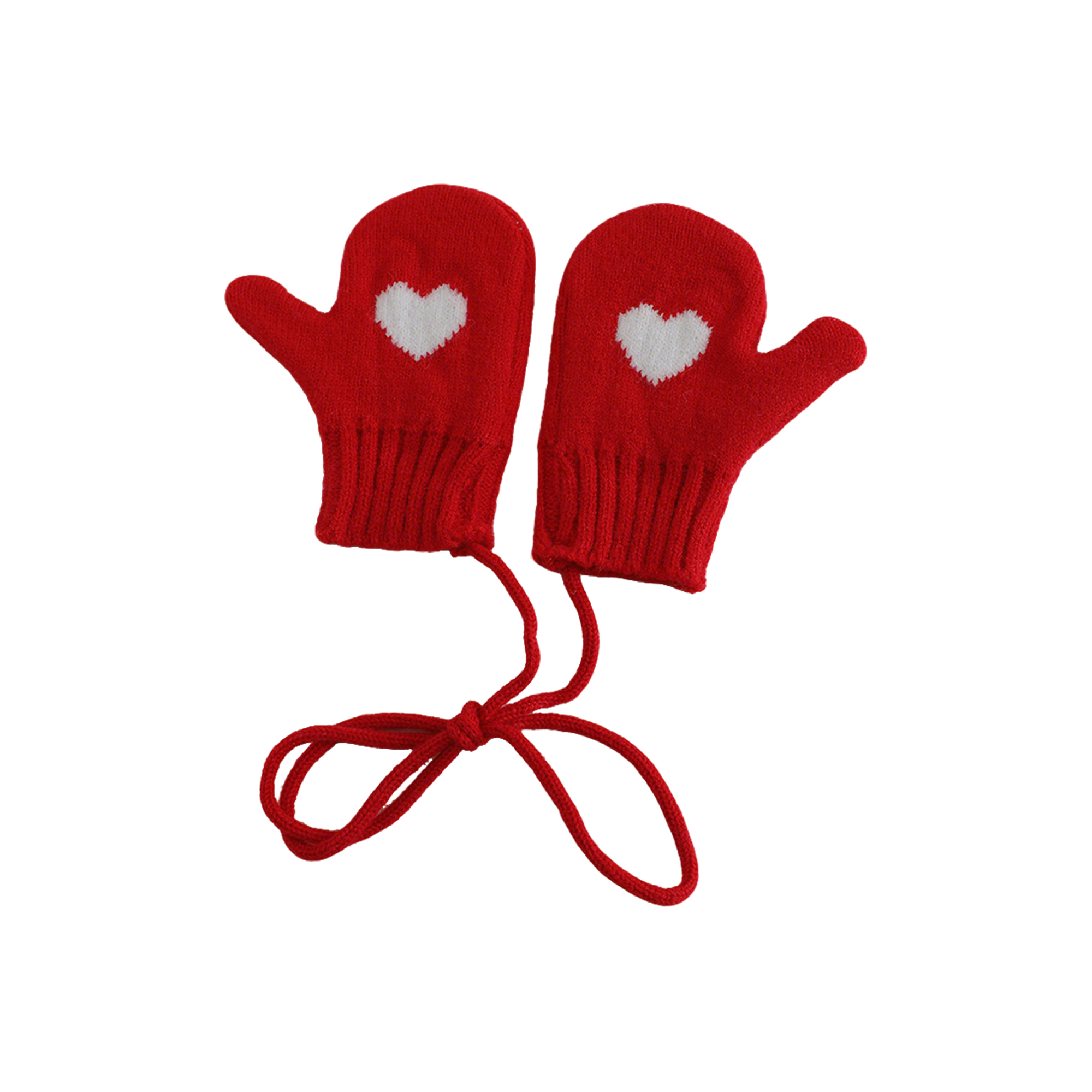 Heart Pattern Knit Child Mitten 4