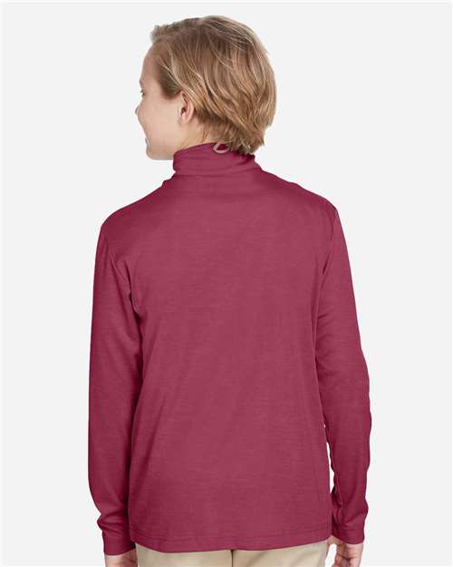 Youth Zone Sonic Heather Performance Quarter-Zip Pullover - TT31HY 44