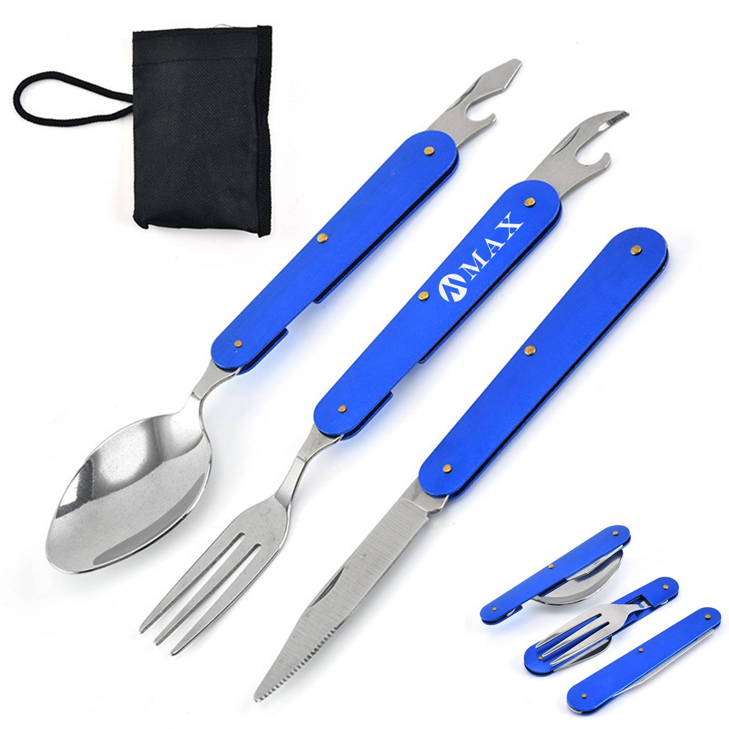Foldable Stainless Steel Knife Fork and Spoon Cutlery Set 2