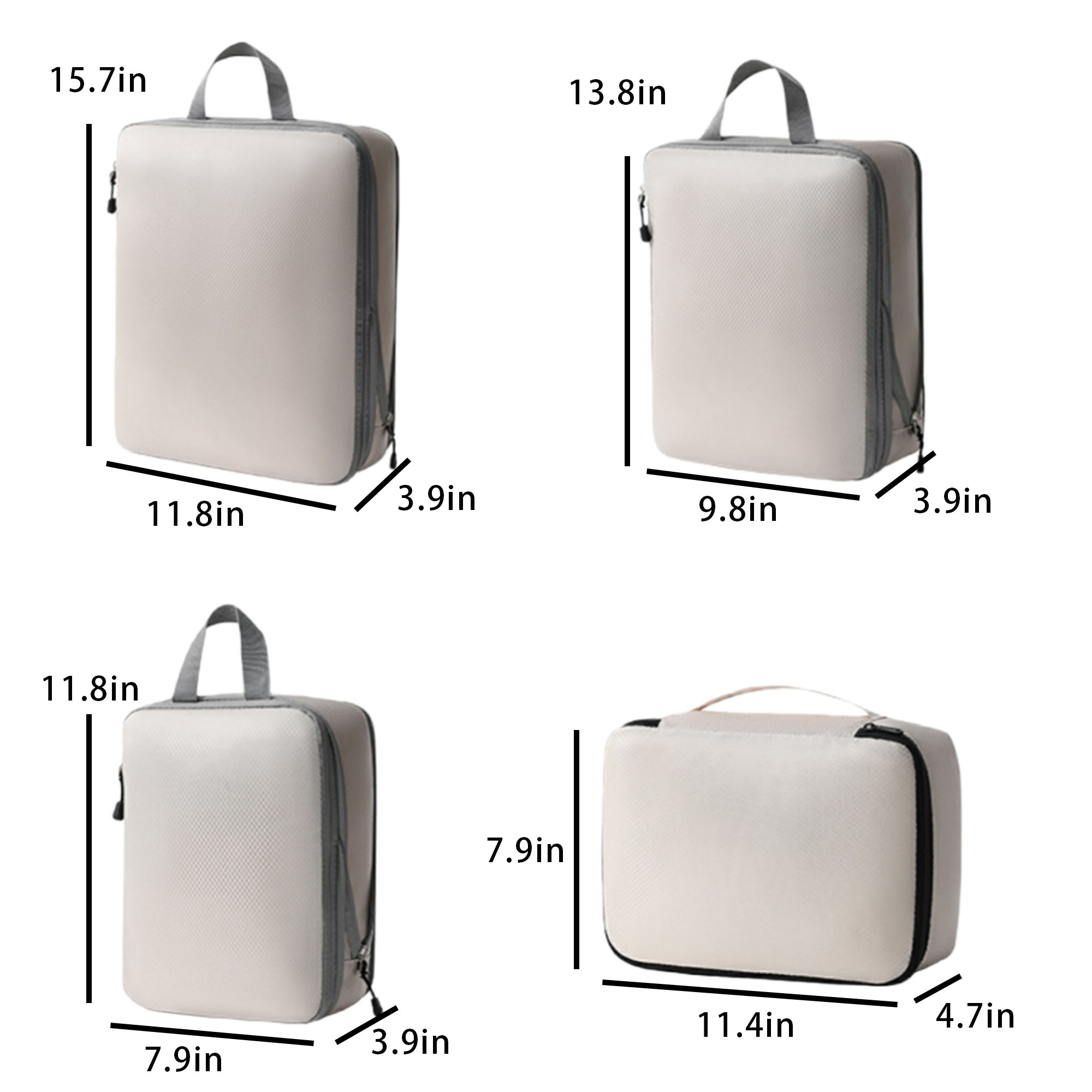8-Piece Set of Packing Cubes Compression Bags 3