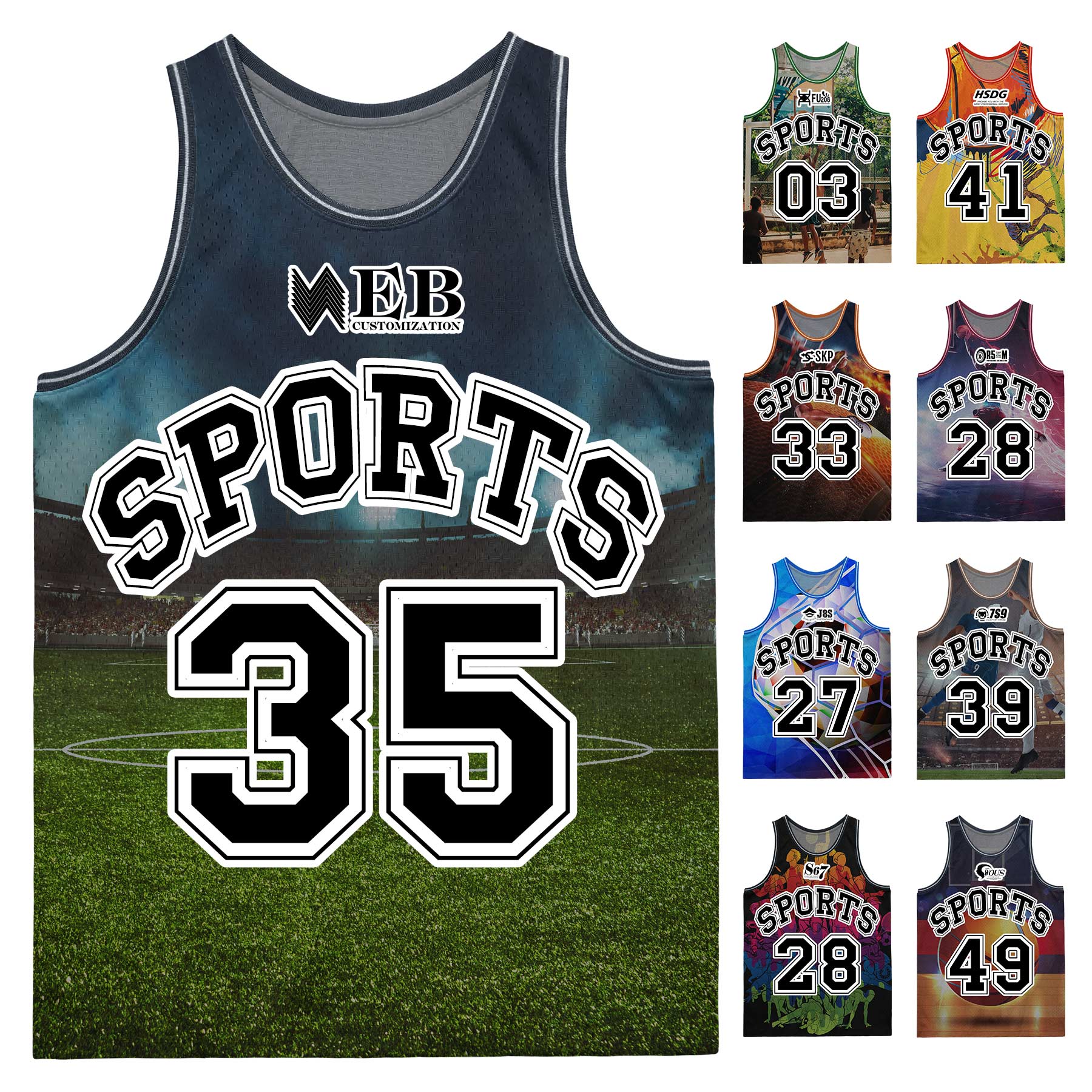 Basketball Jersey for Men/Boy with Dye Sublimation 2