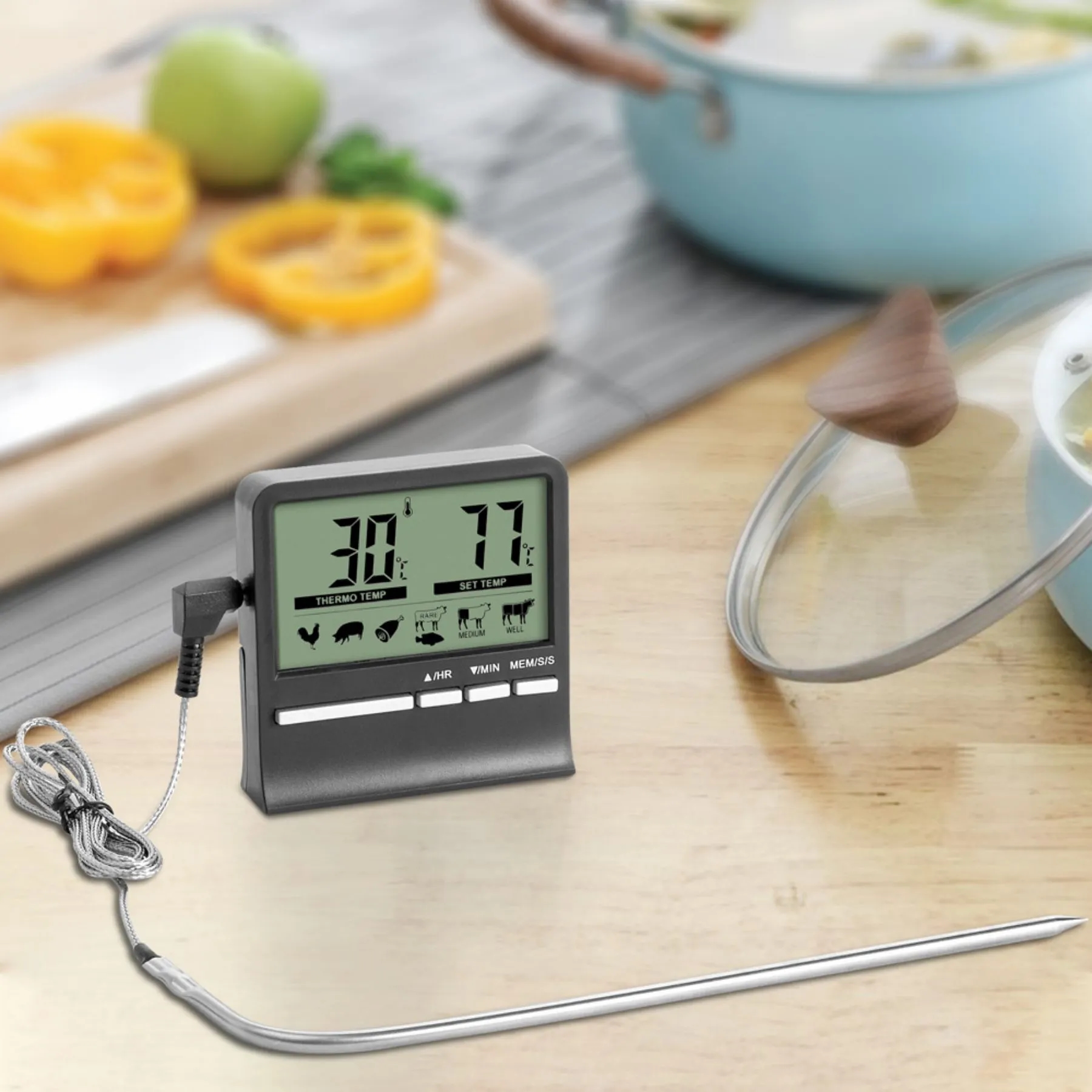 LCD Large Screen  Meat Thermometer 6