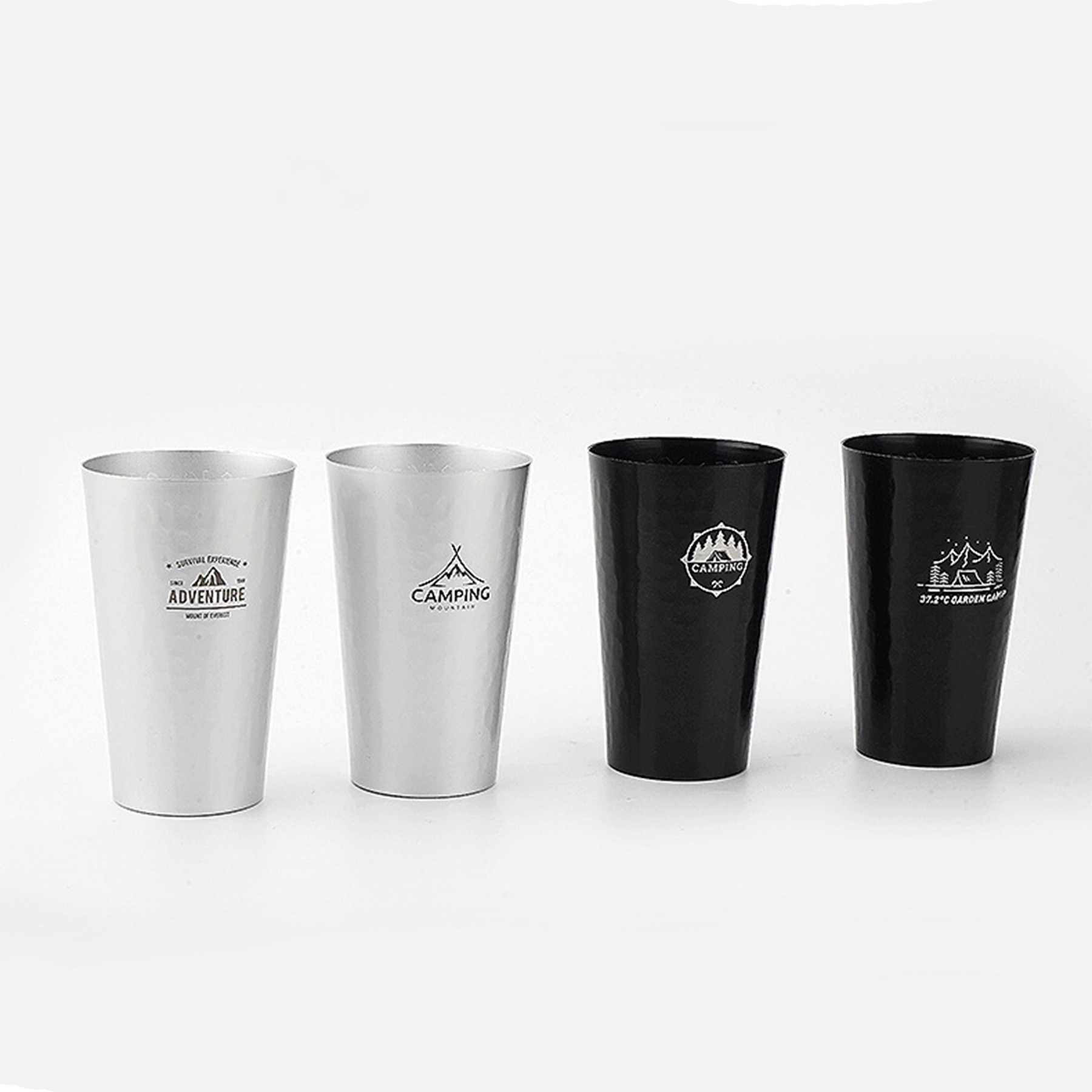 Aluminum Hammer Texture Cup Camping Beer Mug 5